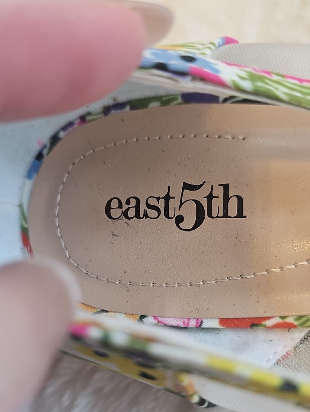 East 5th Multicolor Floral Mesh Flats - Picture 2 of 10